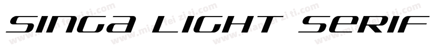 Singa Light Serif OL字体转换
